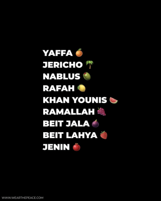 Fruits of Palestine. Frutas de Palestina