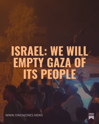 Genocide. Genocidio. Israel publicly declared - again - that Gaza will be emptied of Palestinians. Israel planea una Gaza sin palestinos