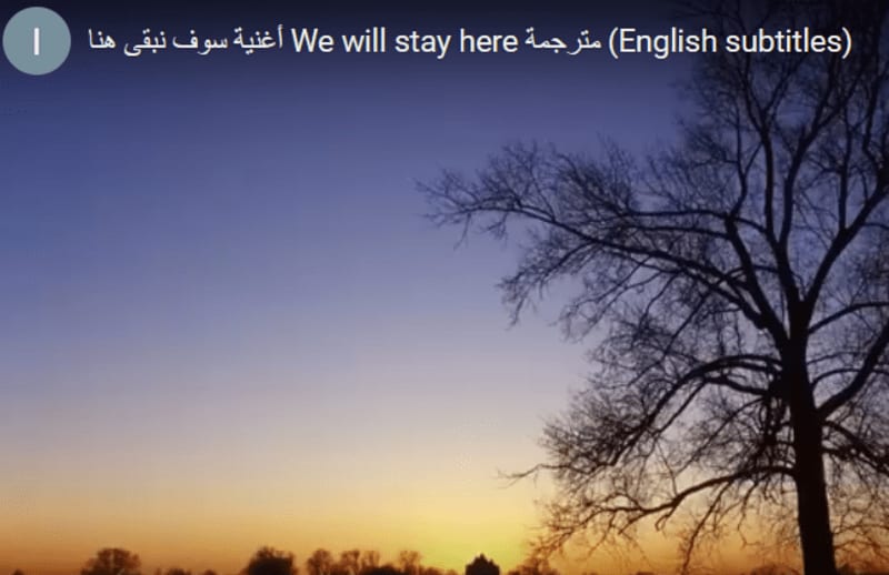 Canción Sawfa nabqa huna (Nos quedaremos aquí) de Adel Mshiti, por Muzammil Hasballah 