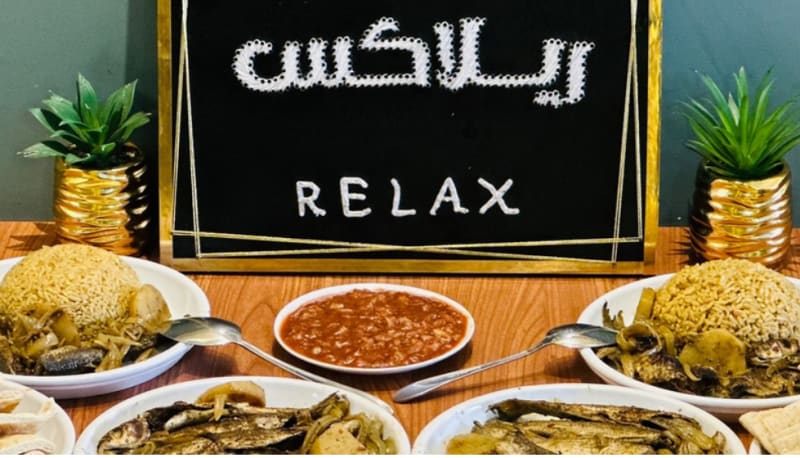 Cocina. The Relax Café, Gaza City ENG/ESP