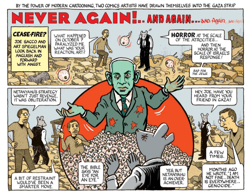 Cartoon. Novela gráfica. Never again...and again...Joe Sacco and Art Spiegelman ENG ESP