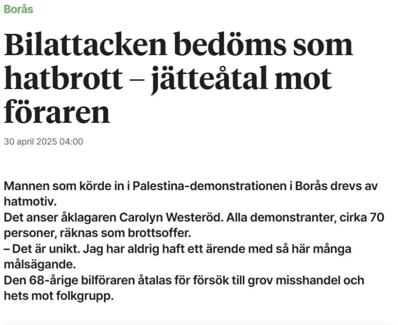 Hatbrott i Borås går till åtal