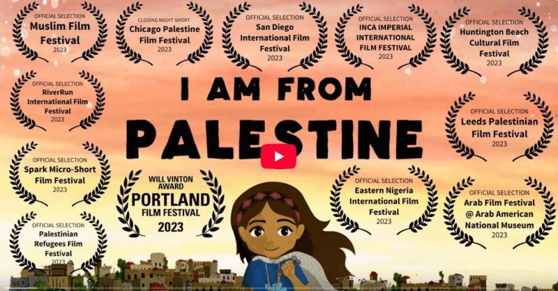 Cortometraje dibujos animados. I Am From Palestine Short Animation. Iman Zawahry  ESP ENG