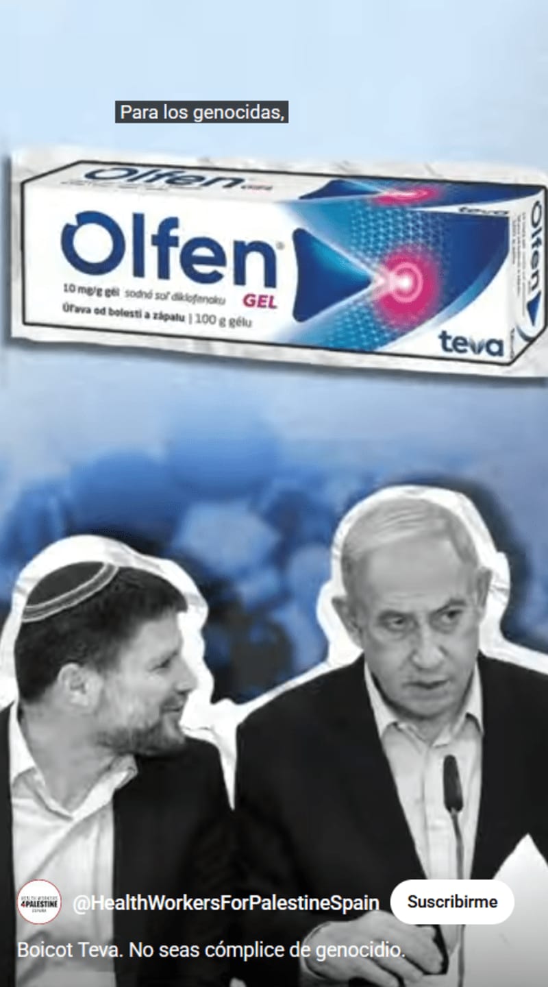 Boicot TEVA. No seas cómplice de genocidio