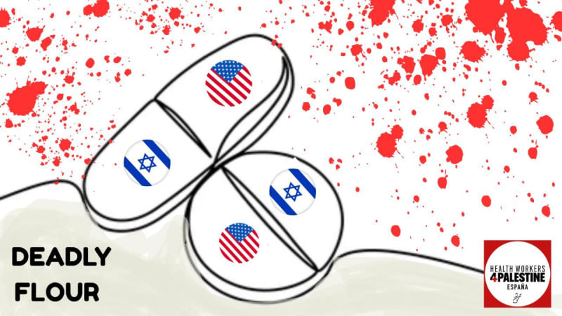 Bioterrorism by Israel. Drug-laced flour bags. Bioterrorismo por Israel. Drogas en la harina. ENG ESP
