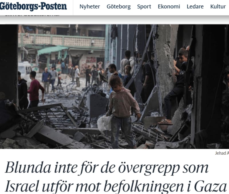 Blunda inte för de övergrepp som Israel utför