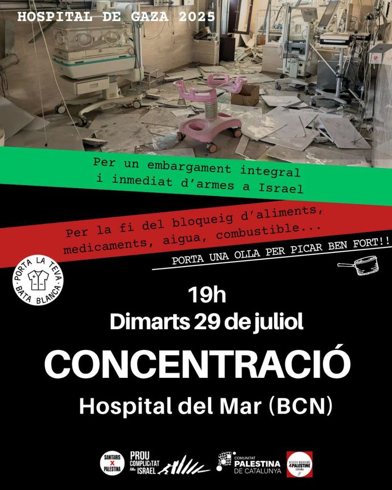 Dimarts 29 de juliol 🕚 19h 📍 Hospital del Mar, Barcelona