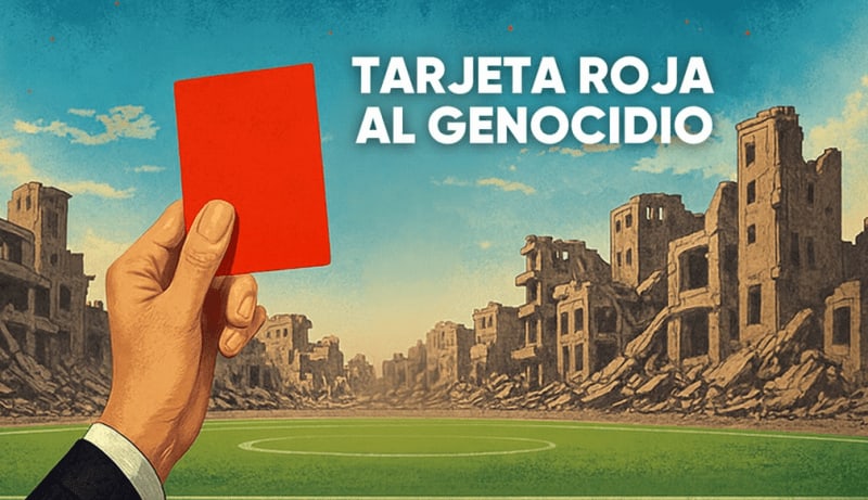 Tarjeta roja al genocidio Suspensión Italia-Israel 14 oct. Red card for genocide Cancel Italy-Israel Oct 14 ESP ENG