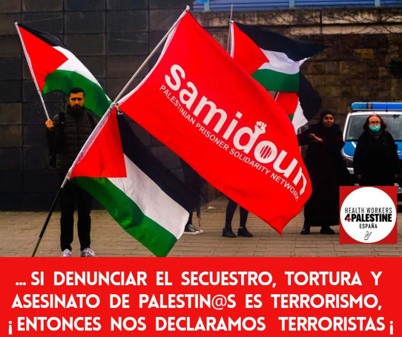 Profesionales de la sanidad (HW4PS) con Samidoun. Health Workers (HW4PS) with Samidoun. ESP ENG