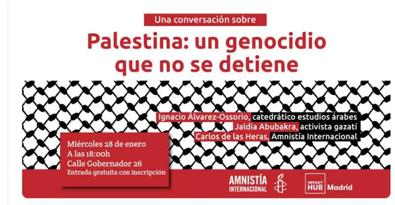 28 enero, 18,00 h, Madrid, Calle Gobernador 26