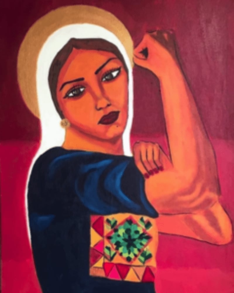 Malak Mattar. Gaza Artist and Survivor. Artista gazaití, y sobreviviente. ESP ENG