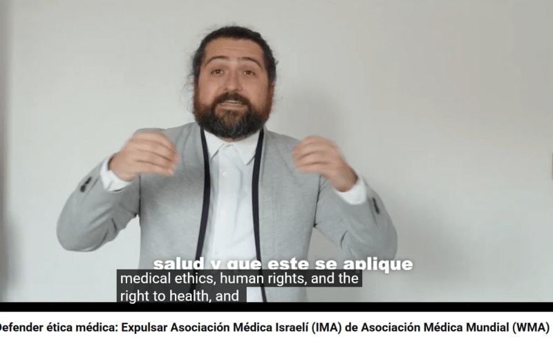 Video 2 min. El presidente de la Asociación Médica Mundial prepara su discurso...The president of the World Medical Association prepares his speech...ESP ENG