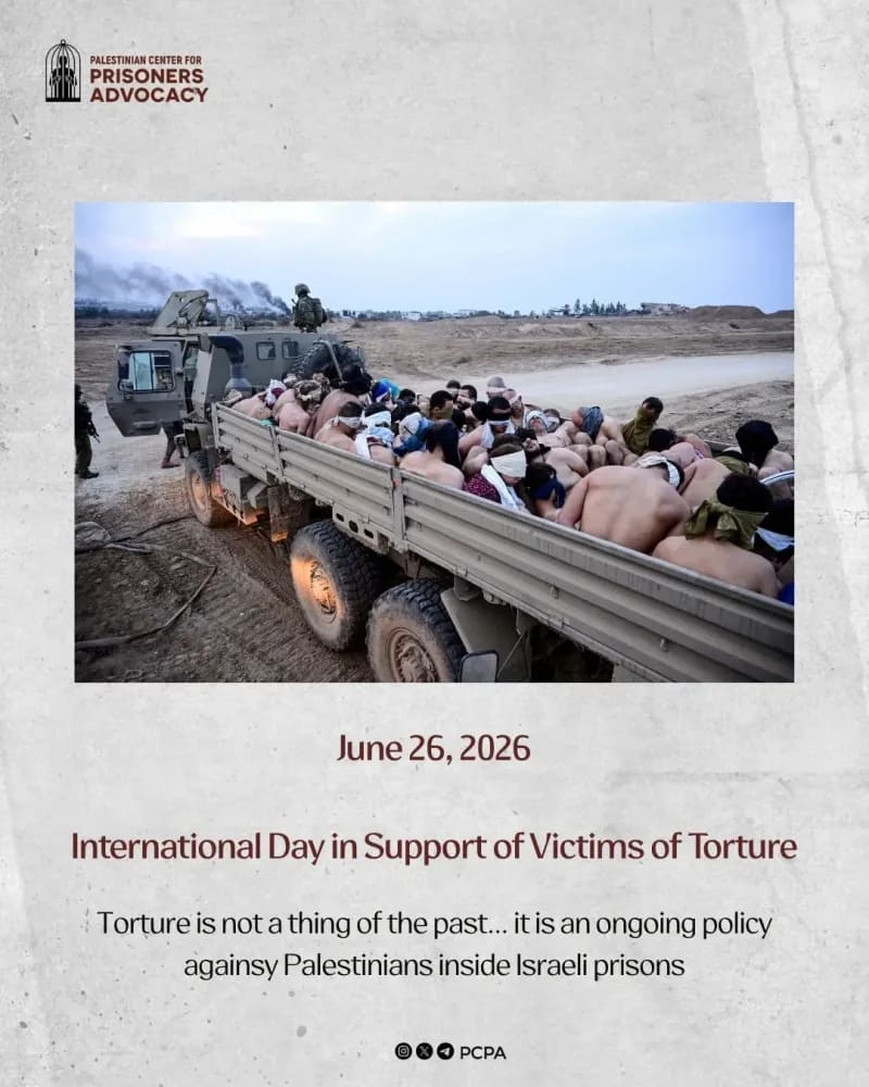 June 26. 26 junio. Anti-torture day. Israel. Día contra la tortura.