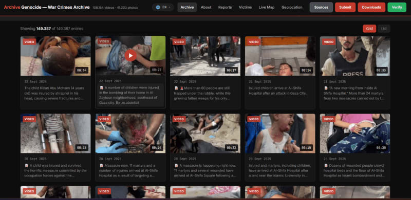 Genocide. 2,163 hours worth of visual evidence. Genocidio. 2.163 horas de registro visual. ENG ESP