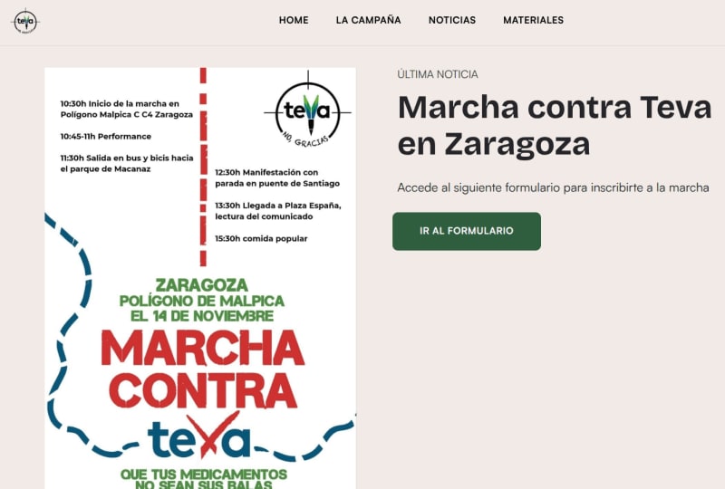 14 noviembre, Zaragoza contra Teva