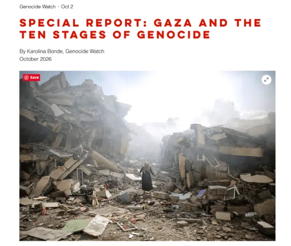 Gaza y las 10 etapas del genocidio