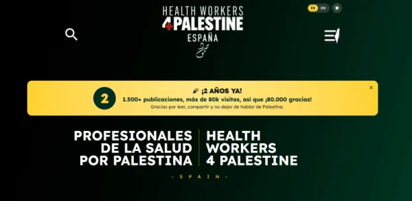 2 años de Health Workers For Palestine, Spain. Un poco de historia