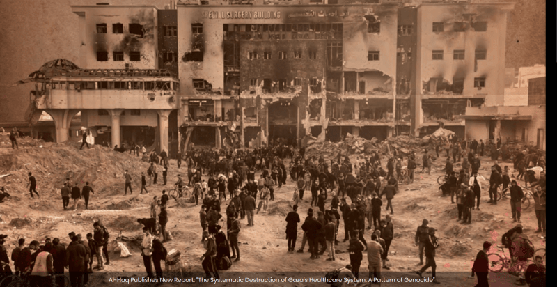 Al-Haq Publishes New Report: “The Systematic Destruction of Gaza’s Healthcare System: A Pattern of Genocide”  ENG/ESP