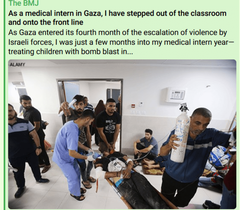 A medical intern in Gaza. Ser residente de medicina en Gaza. ENG/ESP