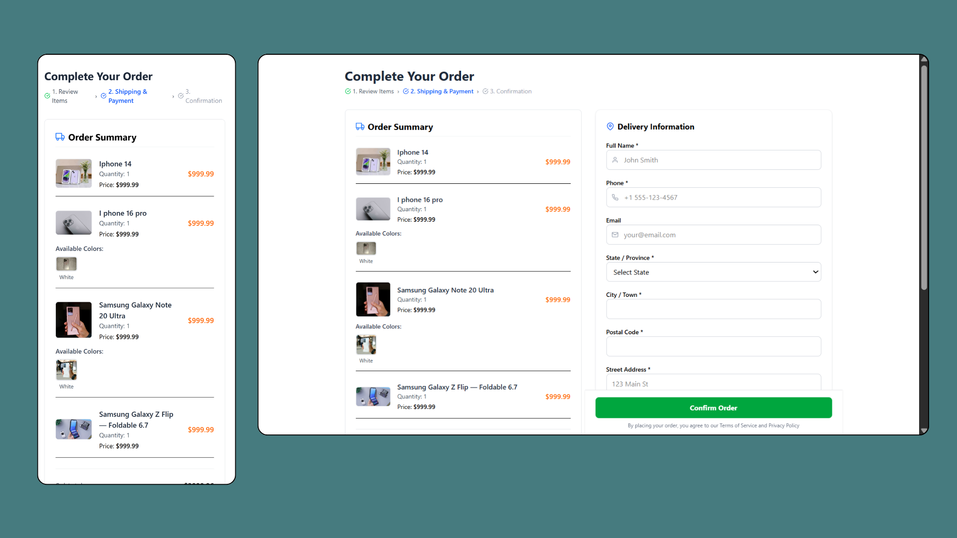 E-COM Admin Dashboard built with React.js
