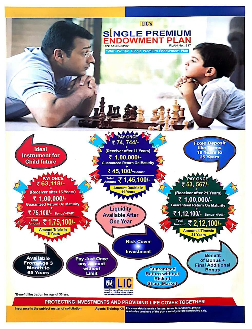 New Single Endowment Assurance (Plan No-817)