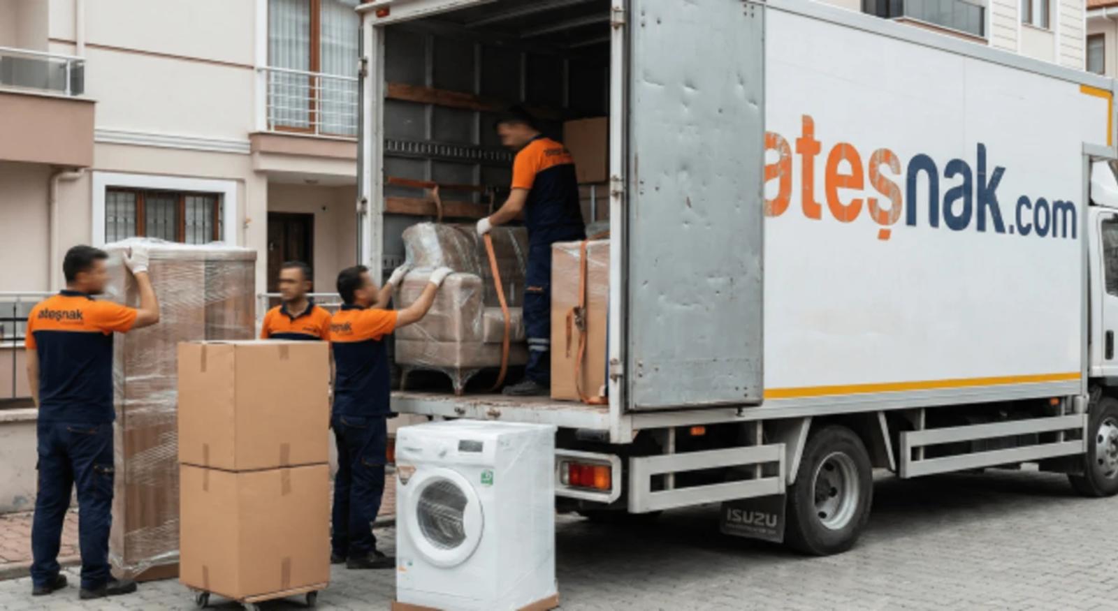 İstanbul İzmir Parça Esya Taşıma kamyonuyla parça eşya taşıması yaparken