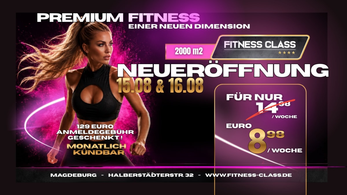 Neueröffnung Fitness Class Magdeburg: moderner Trainingsbereich