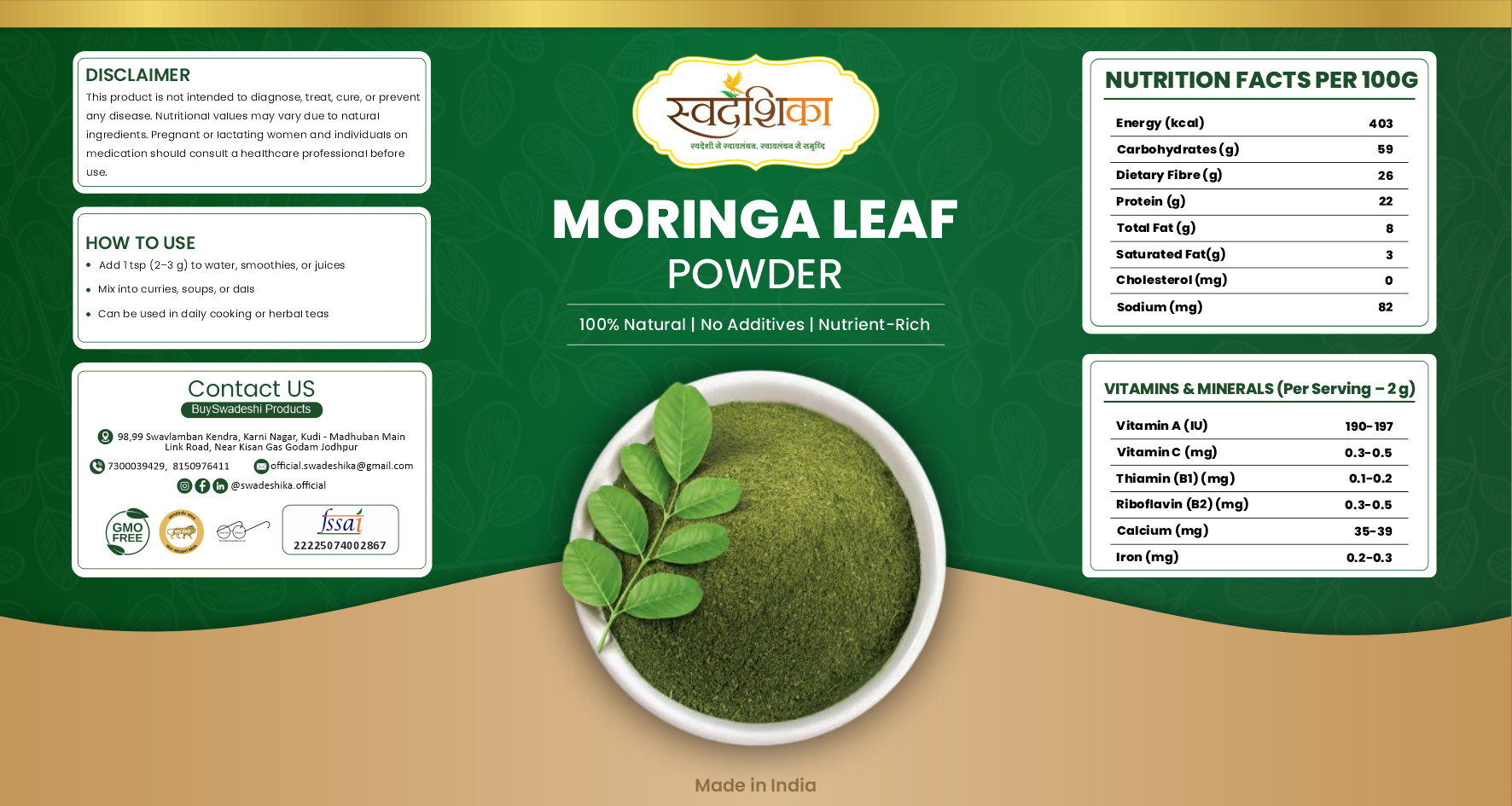 Moringa Powder: The Indian Superfood for Daily Nutrition