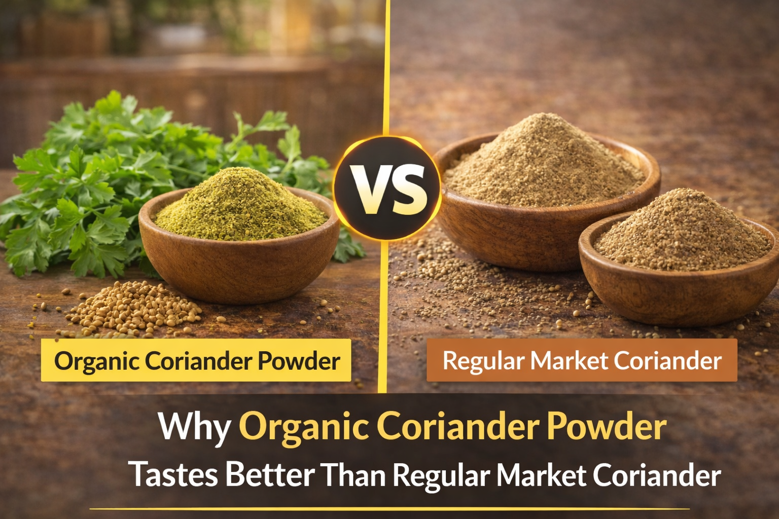 Why Organic Coriander Powder Tastes Better Than Regular Market Coriander
