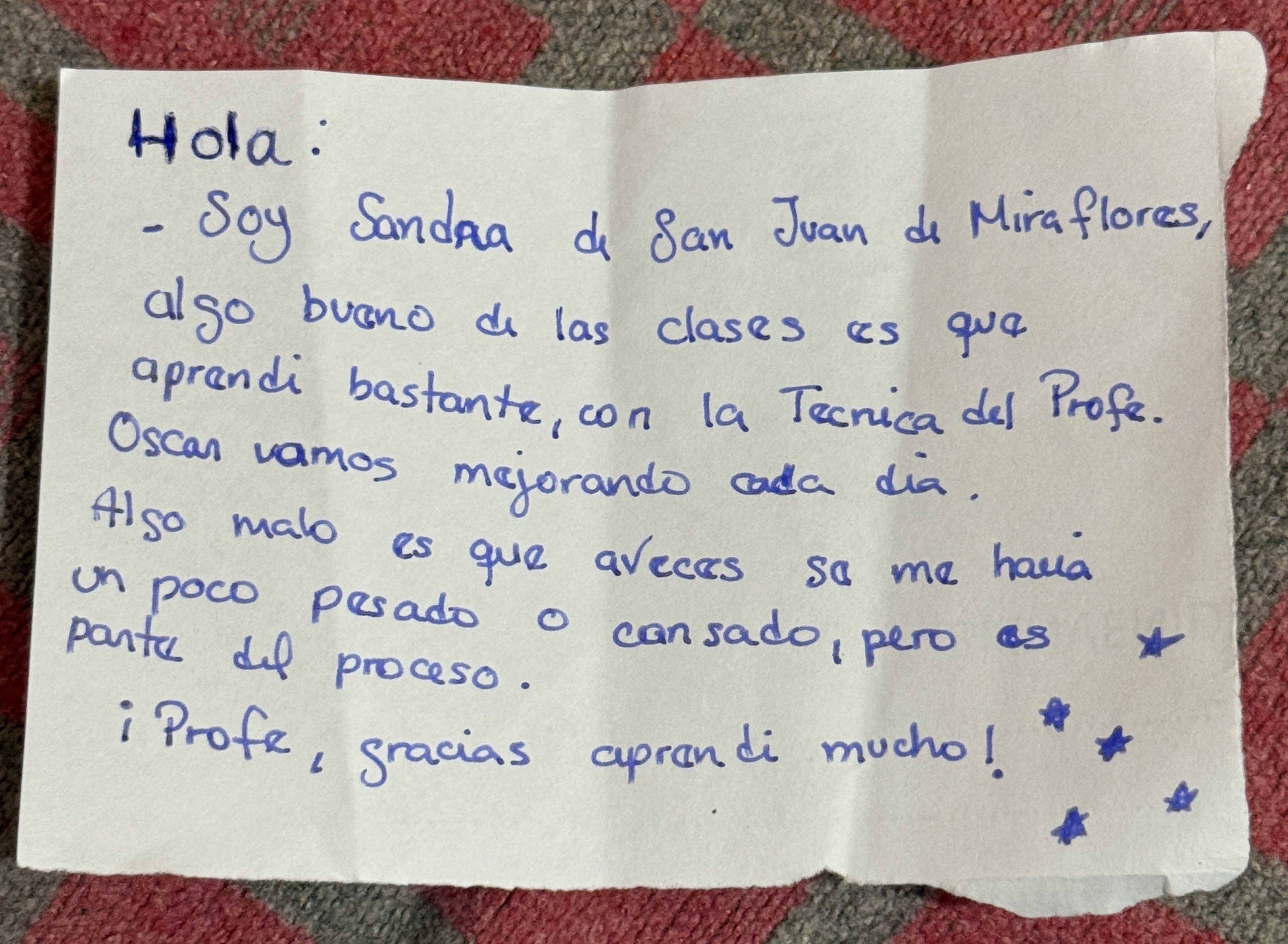 Foto del testimonio
