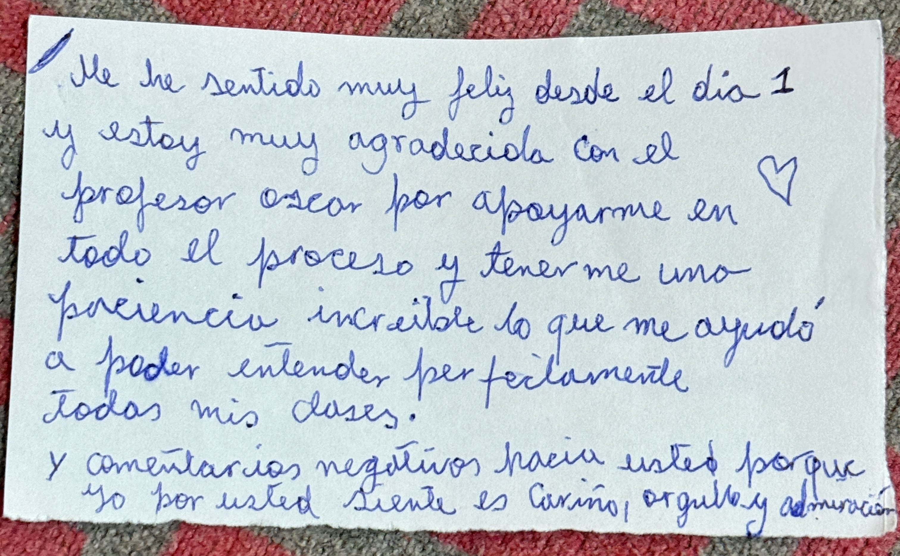 Foto del testimonio