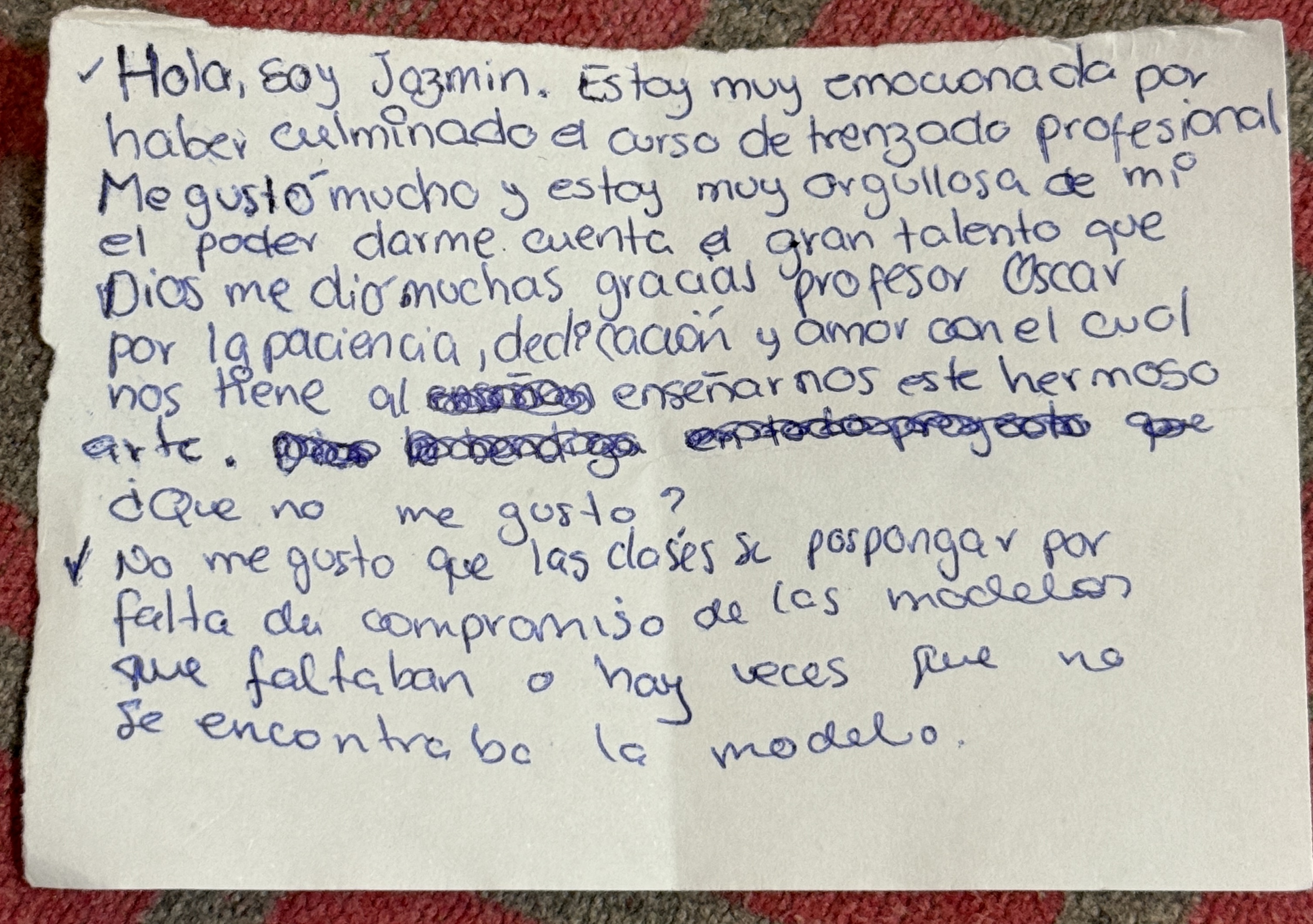 Foto del testimonio