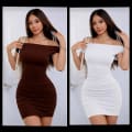 Vestido cuello bote - Miniatura 1