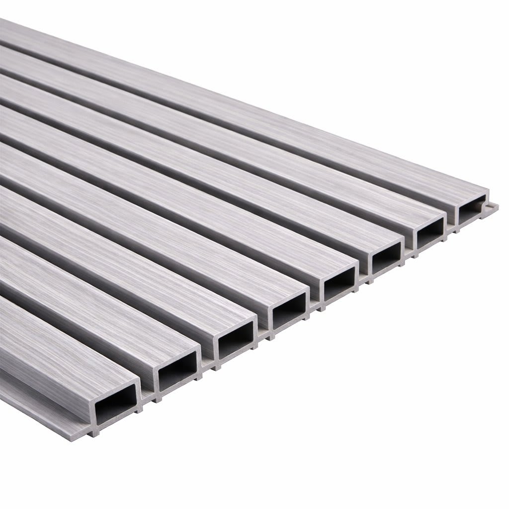 Sleek WPC Wall panels and a natural wood-grain finish, perfect for outdoor flooring, patios, terraces, facades, modern architectural cladding, or DIY renovation projects.