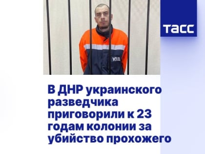 В ДНР украинского разведчика приговорили к 23 годам колонии за убийство прохожего