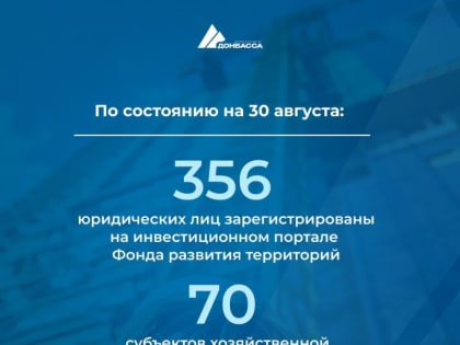 Участниками свободной экономической зоны в ДНР стали 70 предприятий