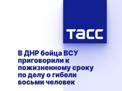 В ДНР бойца ВСУ приговорили к пожизненному сроку по делу о гибели восьми человек