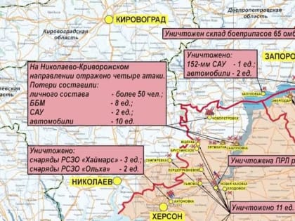 Сводка Министерства обороны Российской Федерации о ходе проведения специальной военной операции на территории Украины (0