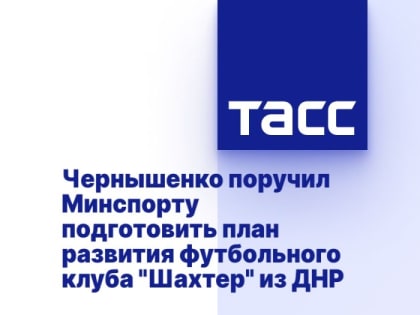 Чернышенко поручил Минспорту подготовить план развития футбольного клуба "Шахтер" из ДНР