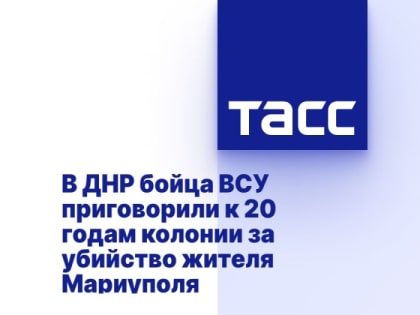 В ДНР бойца ВСУ приговорили к 20 годам колонии за убийство жителя Мариуполя