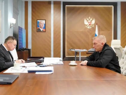 Глава Минстроя России Ирек Файзуллин провел рабочую встречу с генеральным директором ГК «Трансстройинвест» Алексеем Фоме