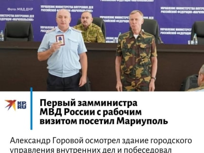 Мариуполь посетил первый замминистра внутренних дел РФ, генерал-полковник полиции Александр Горовой