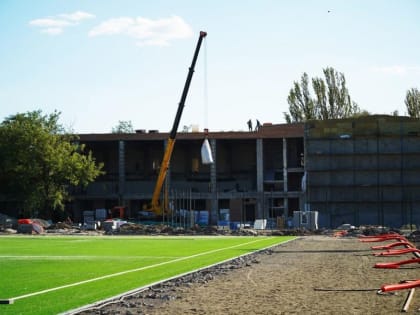 В мариупольской детско-юношеской спортивной школе №2 завершается восстановление несущих конструкций здания