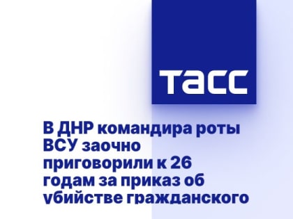 В ДНР командира роты ВСУ заочно приговорили к 26 годам за приказ об убийстве гражданского