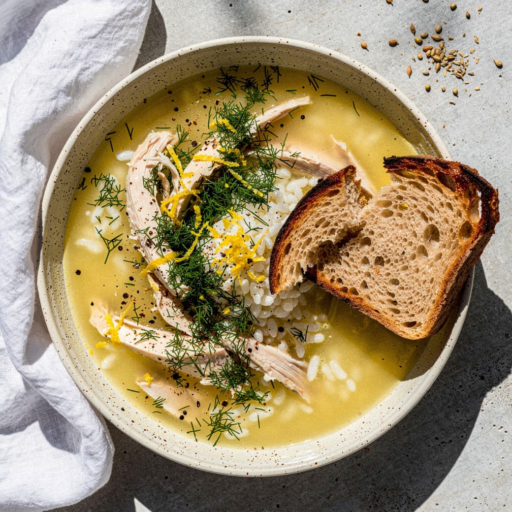 Avgolemono, Greek lemon chicken & rice soup