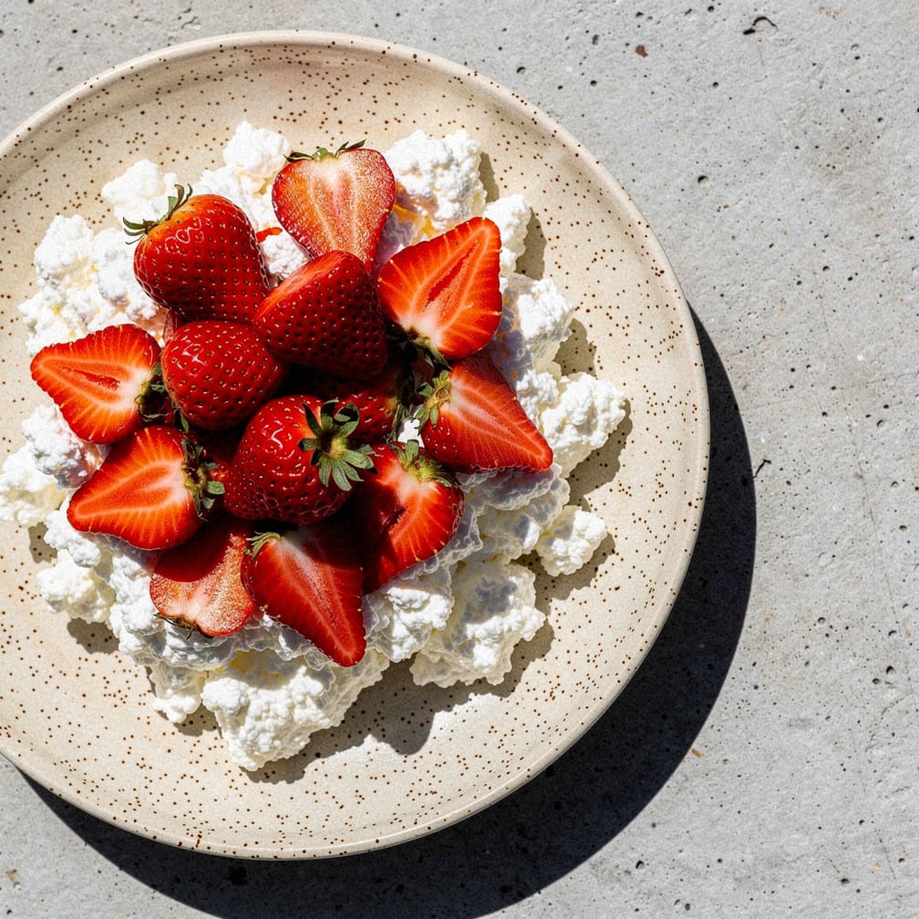 Cottage cheese with berries