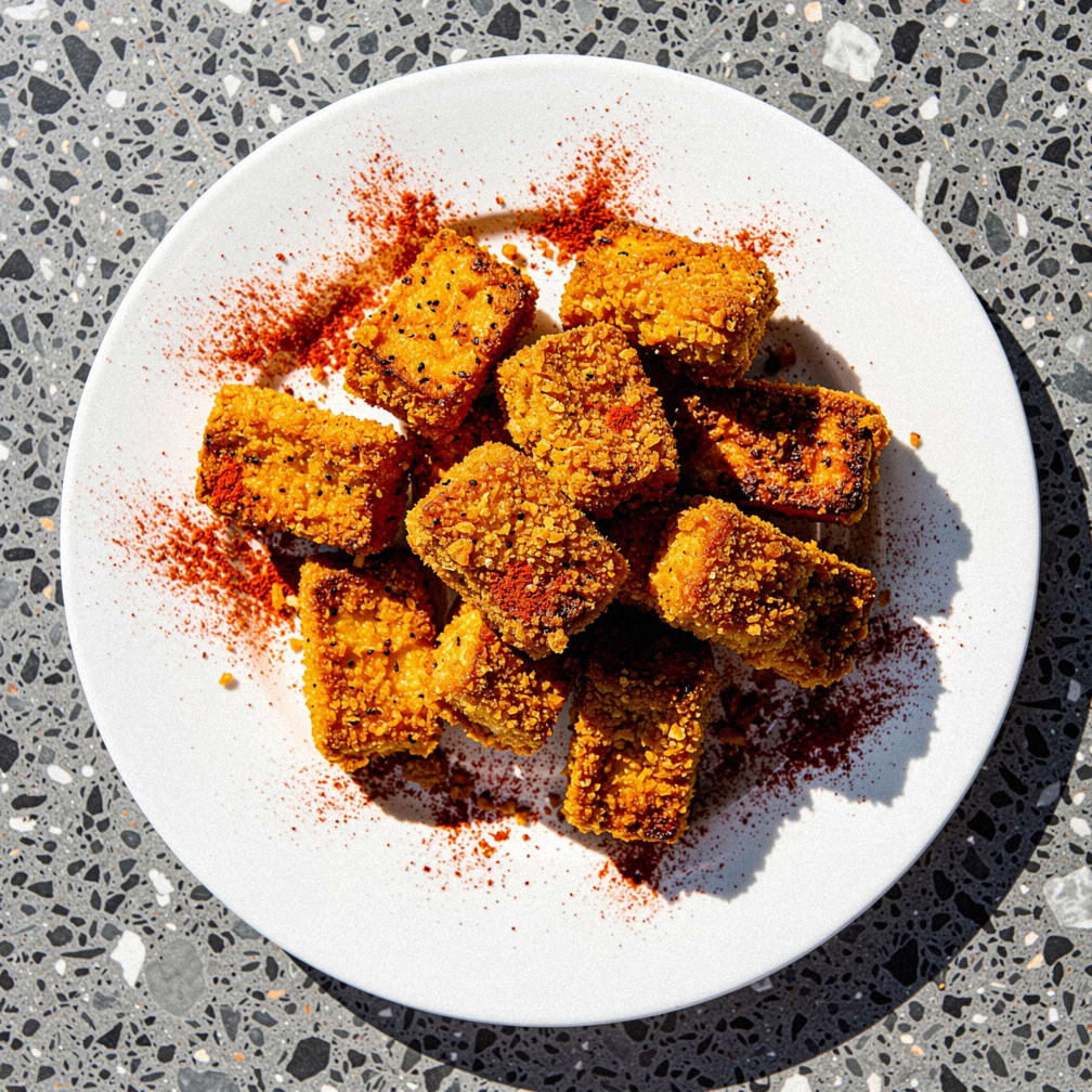 Crispy baked tofu nuggets