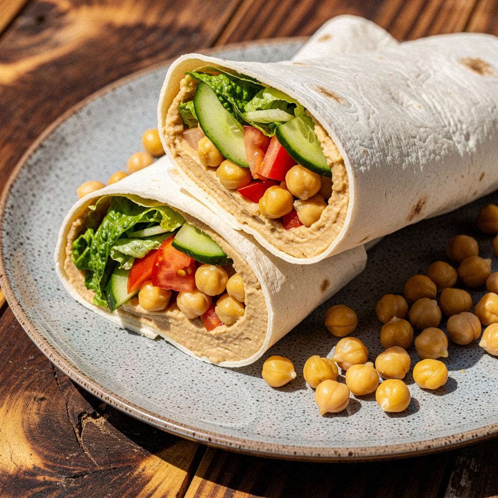 Hummus & chickpea wrap