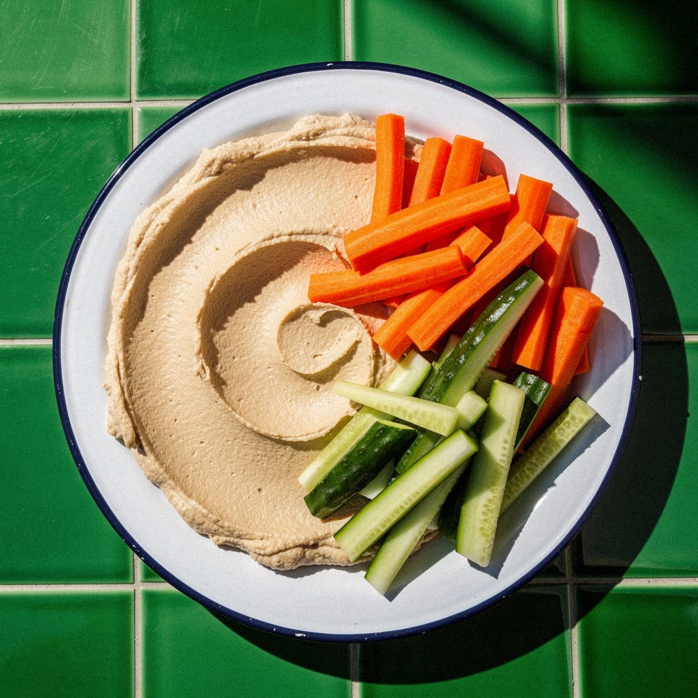 Hummus with veg sticks