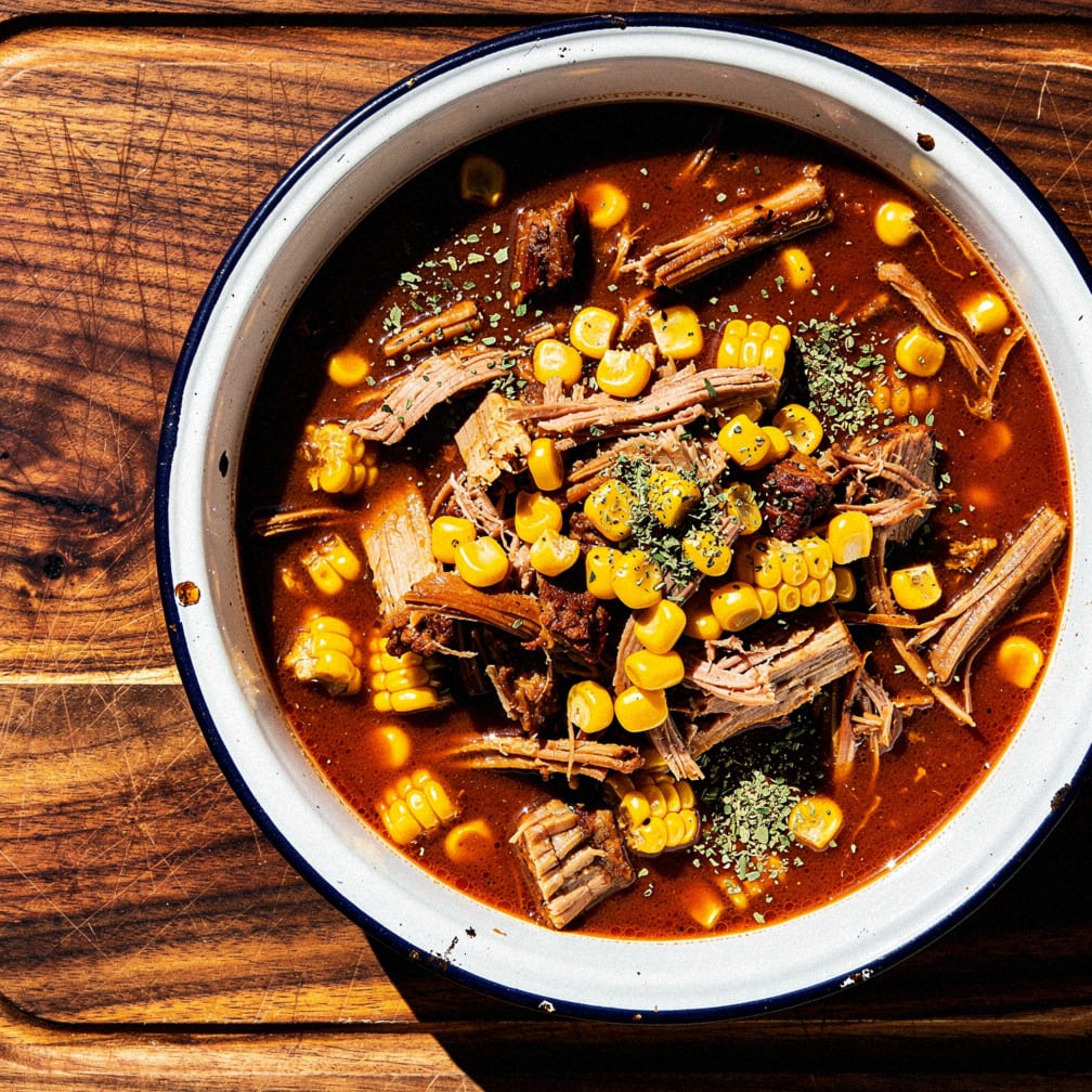 New Mexican pork & sweetcorn stew